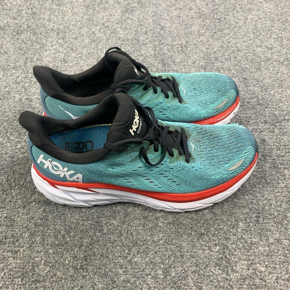 Hoka One One Clifton 8 Running Shoes Mens Size 10 Blue Cushioned 1119393 RTAR